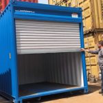 Storage Container With Electric Shutter