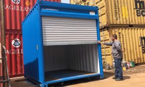 Storage Container With Electric Shutter